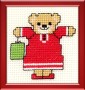 mrs claus teddy bear mini cross stitch kit