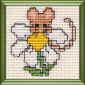 mouse with flower mini cross stitch kit