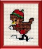 robin with snowballmini cross stitch kit